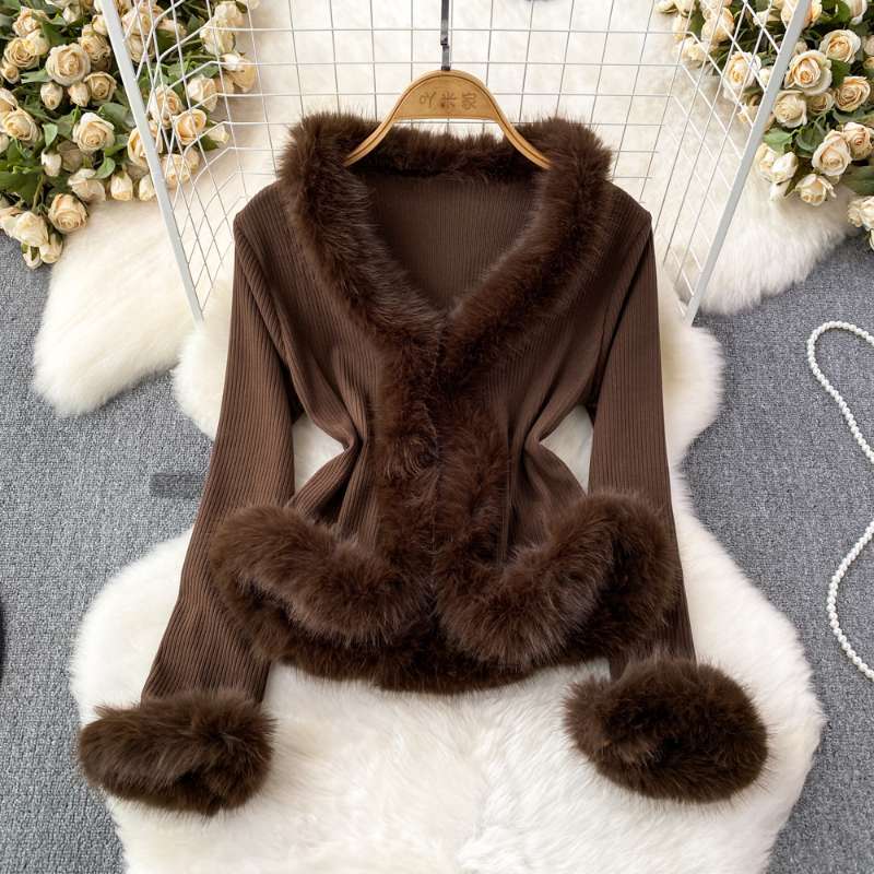 Jackets - Women Plus Size Faux Fur Splice
