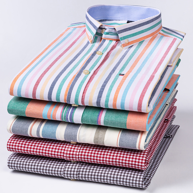Oxford Cotton Casual Shirt Business - Pure Cotton High Quality Business Casual