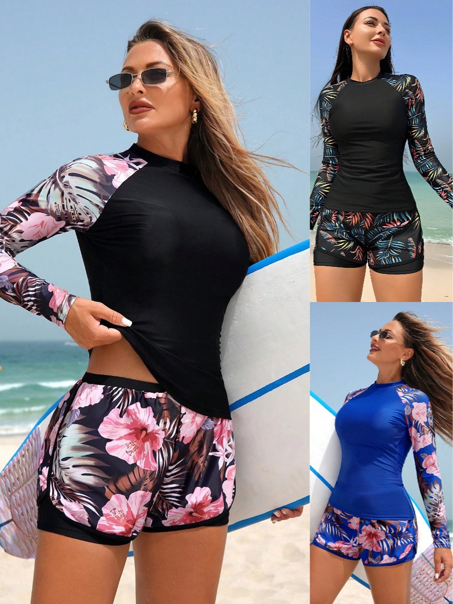 Shorts - Y2k Tankini Women's Long Sleeve Crop