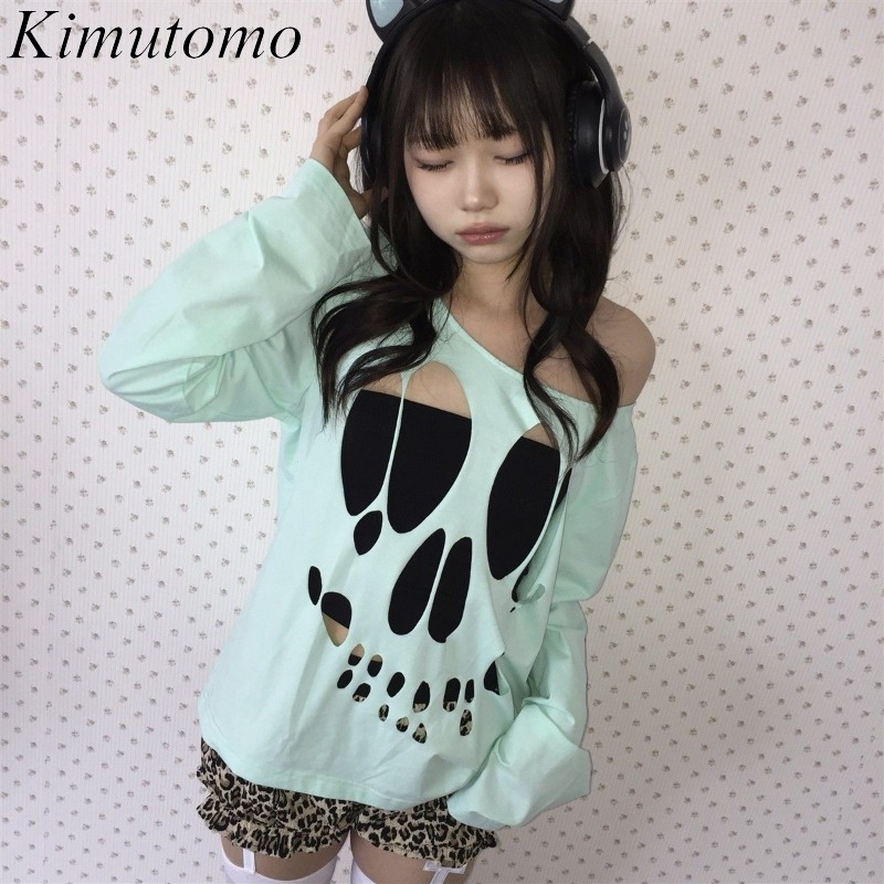 T-Shirts - Kimutomo Women T Shirts Sexy Vintage