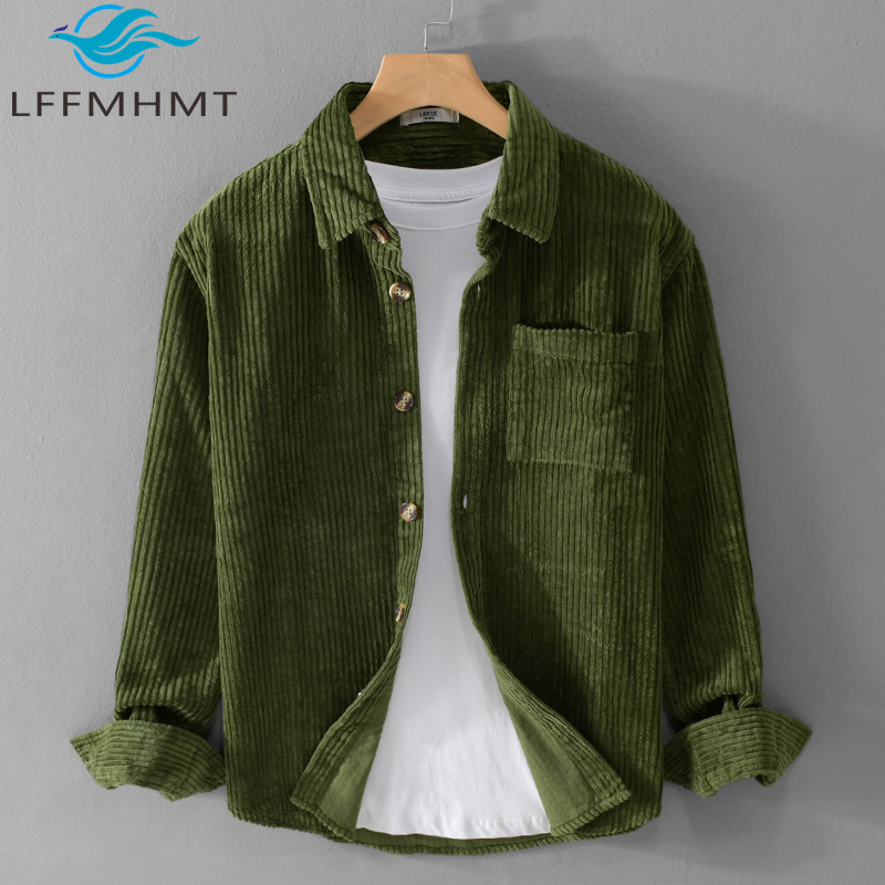 2026 New Men's Corduroy Shirt  - Corduroy Button Up Shirt Men review and price
