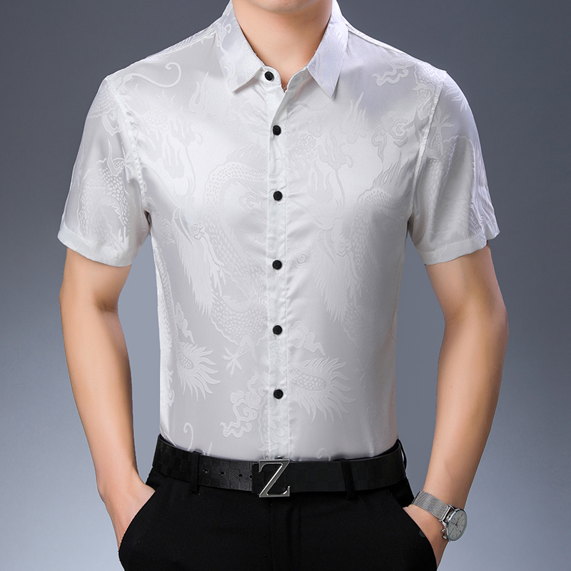 Mens Fashion Pattern Silk Shir - Mens Satin Silk Dress Shirt review and price