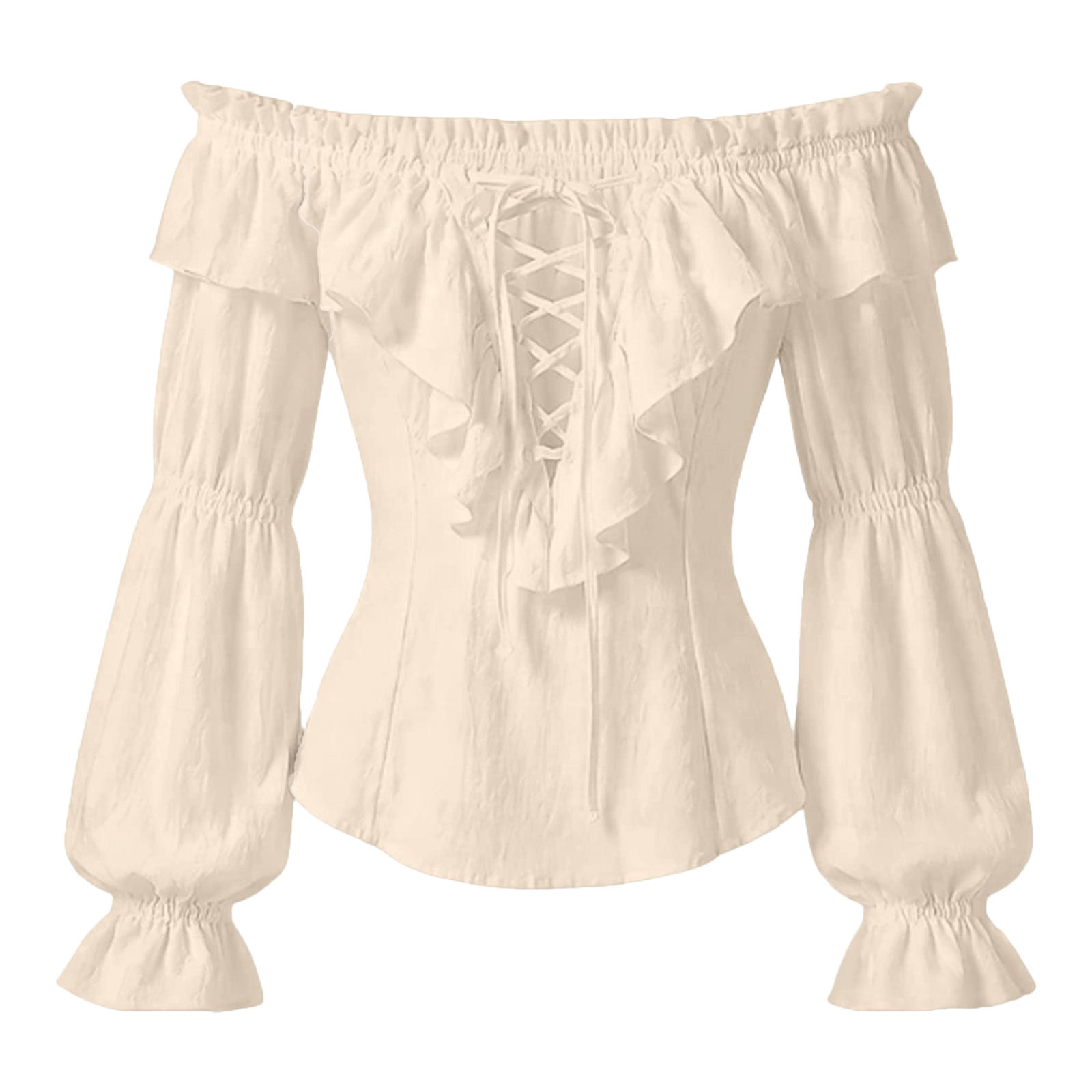 Women Pirate Shirt Renaissance - Medieval Gothic Lace Up Pirate Shirt review and price