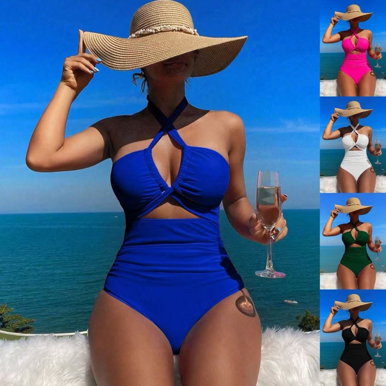 Women Swimsuit Halter Neck Sol - Suits review and price