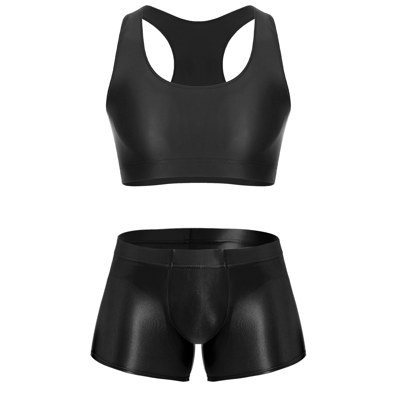 Men Glossy Stretchy Fitness Ou - Underwear review and price