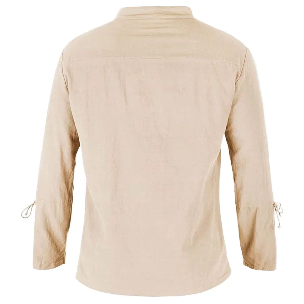 Men's Long Sleeve Shirts Lace  - Medieval Gothic Lace Up Pirate Shirt review and price