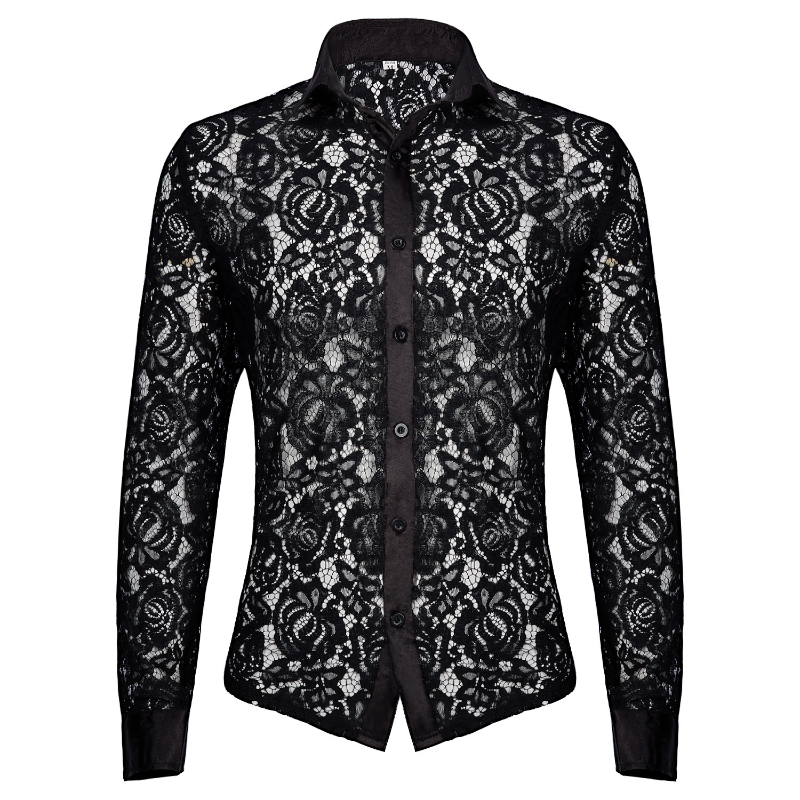 Sexy Medieval Men Lace Shirt V - Medieval Gothic Lace Up Pirate Shirt review and price