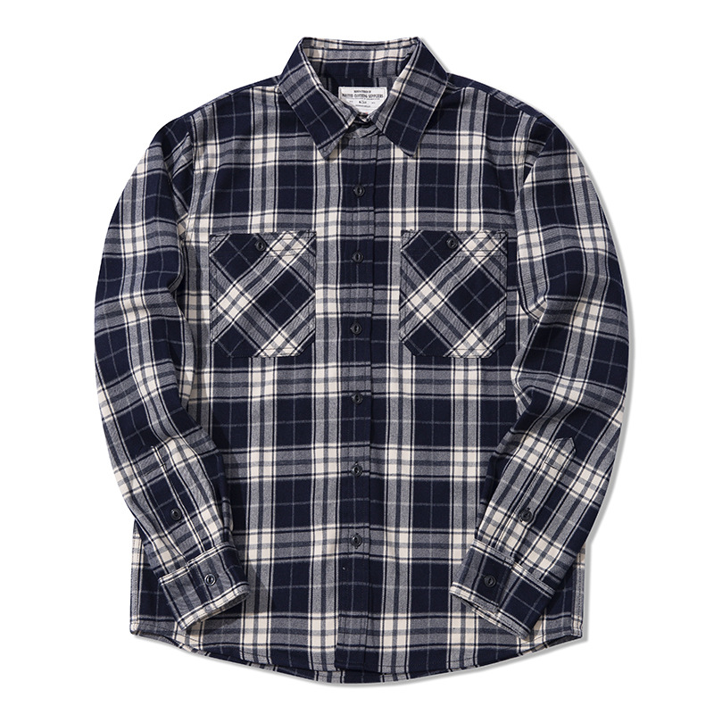 Autumn Winter Fashion Men's Cl - Flannel Plaid Shirt Heavy Weight review and price