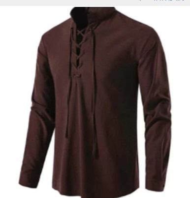 Mens Pirate Shirt Viking Retro - Medieval Gothic Lace Up Pirate Shirt review and price