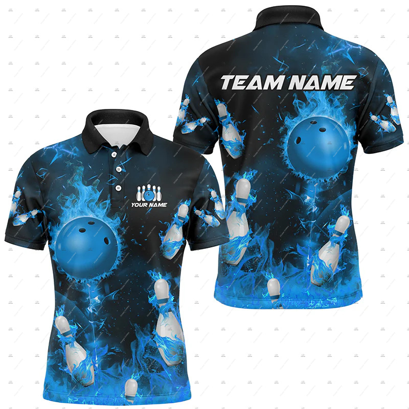 Custom Name Bowling Skull Flam - Short Sleeve Bowling Shirt Retro review and price