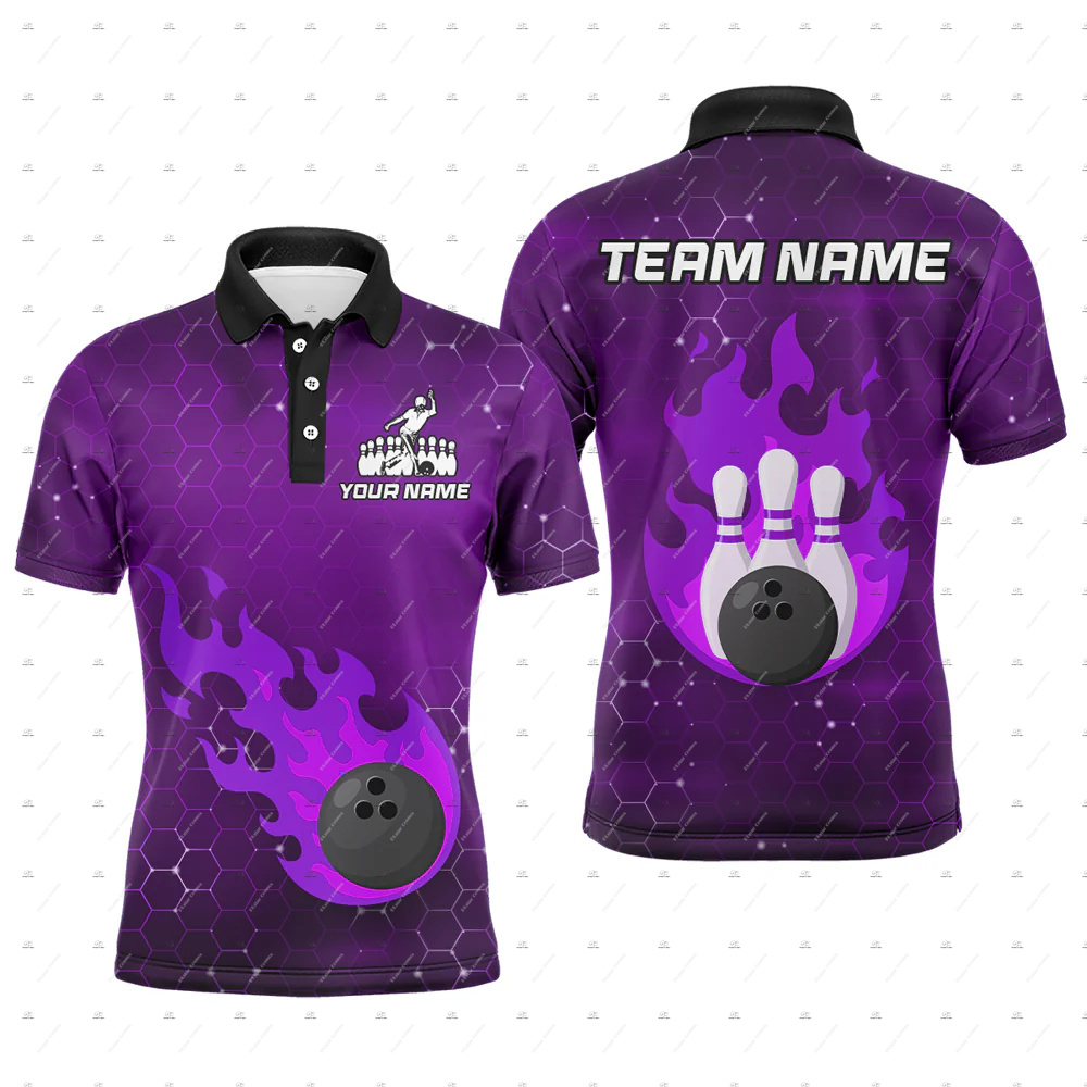 Custom Name Bowling Skull Flam - Short Sleeve Bowling Shirt Retro review and price
