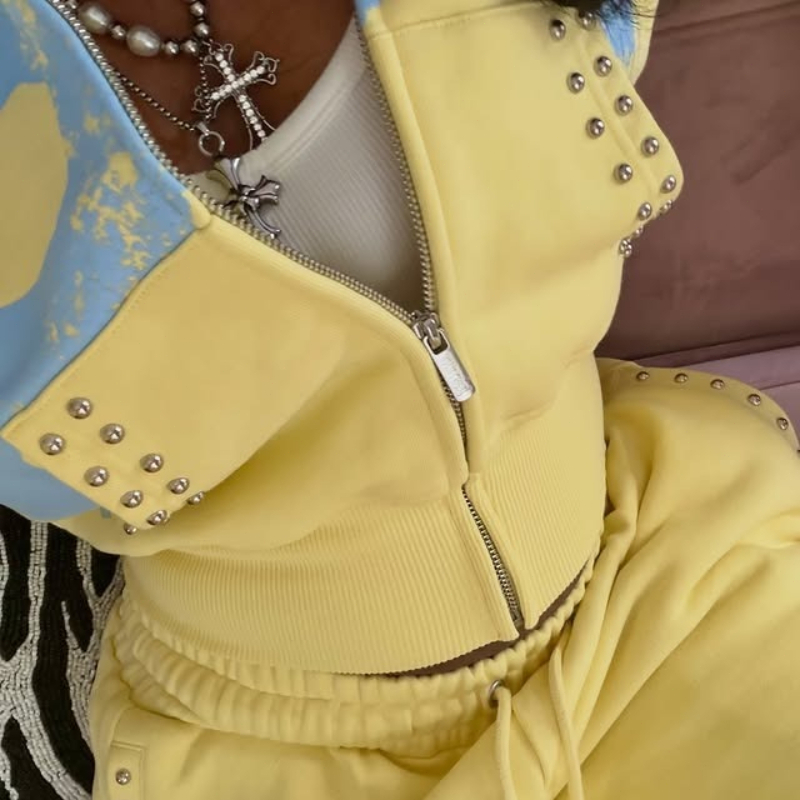 2 Pcs Hoodie Co-ords Yellow Me - Shorts review and price