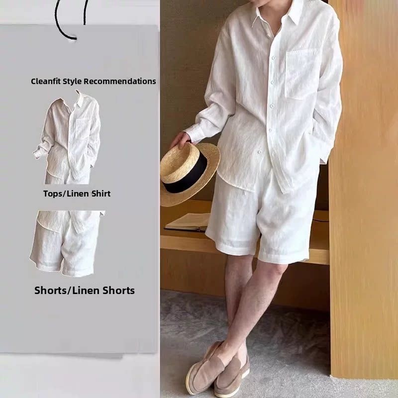 Lightweight Breathable Cotton  - Mens Linen Shirt Long Sleeve review and price