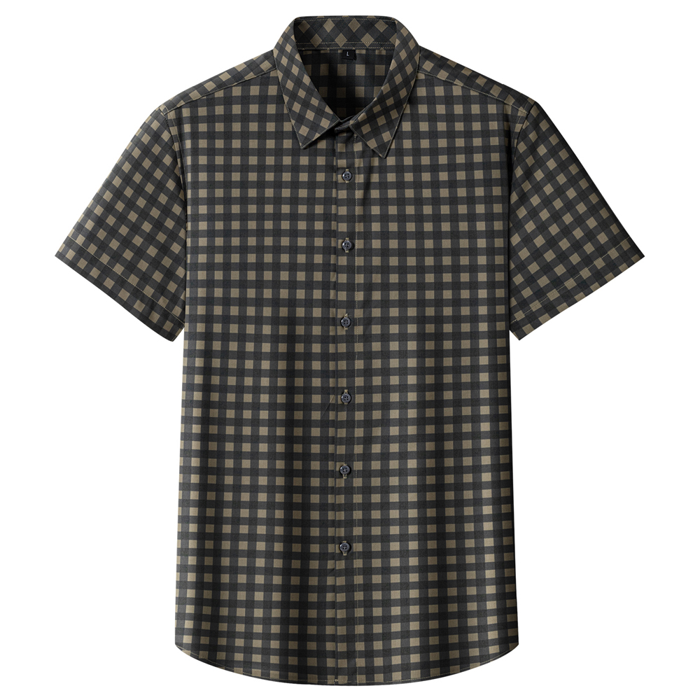 Men Summer Non-Iron Check Shor - Breathable Bamboo Fiber Shirt Non Iron review and price
