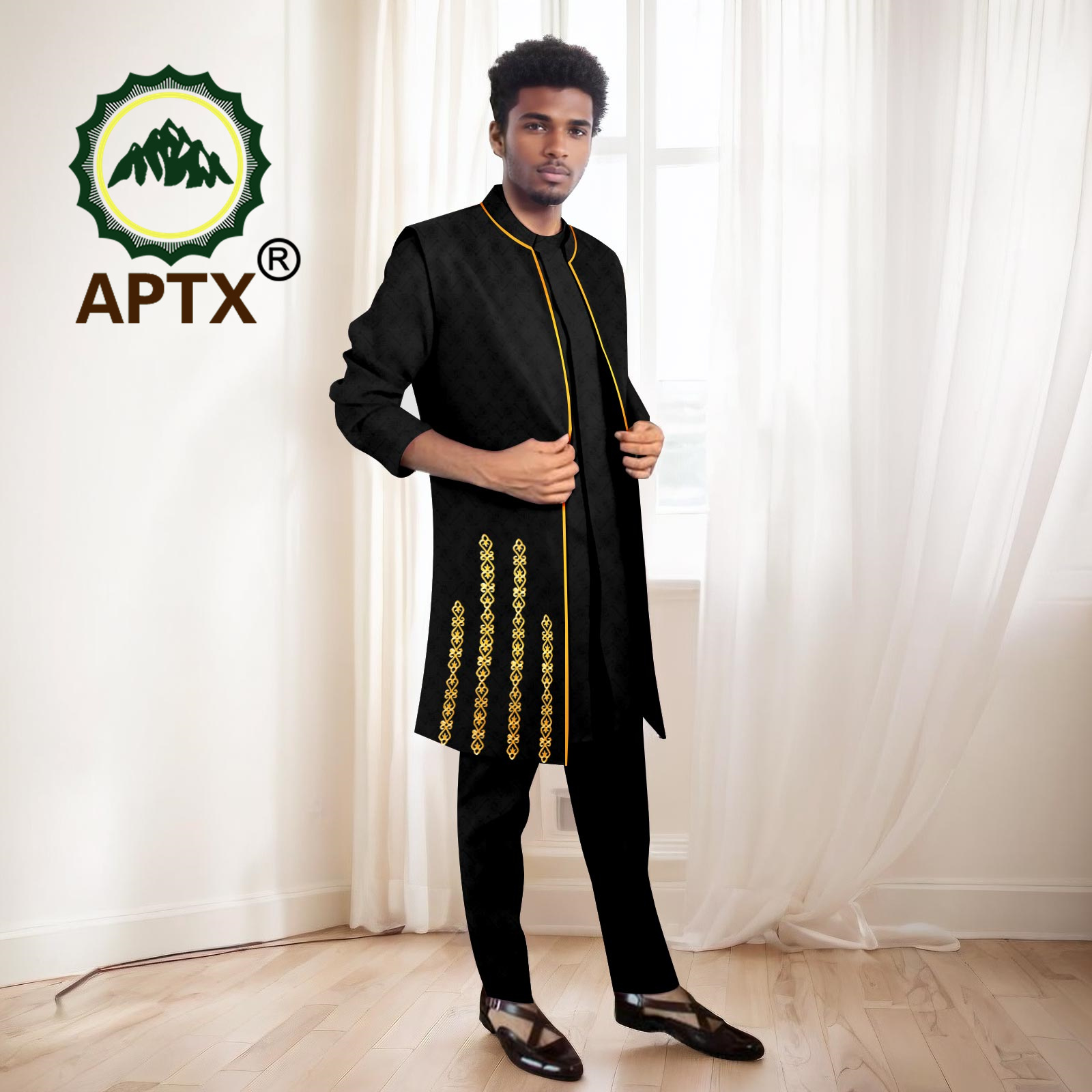 African Men Suits High Quality - Mandarin Collar Formal Shirt Slim Fit review and price