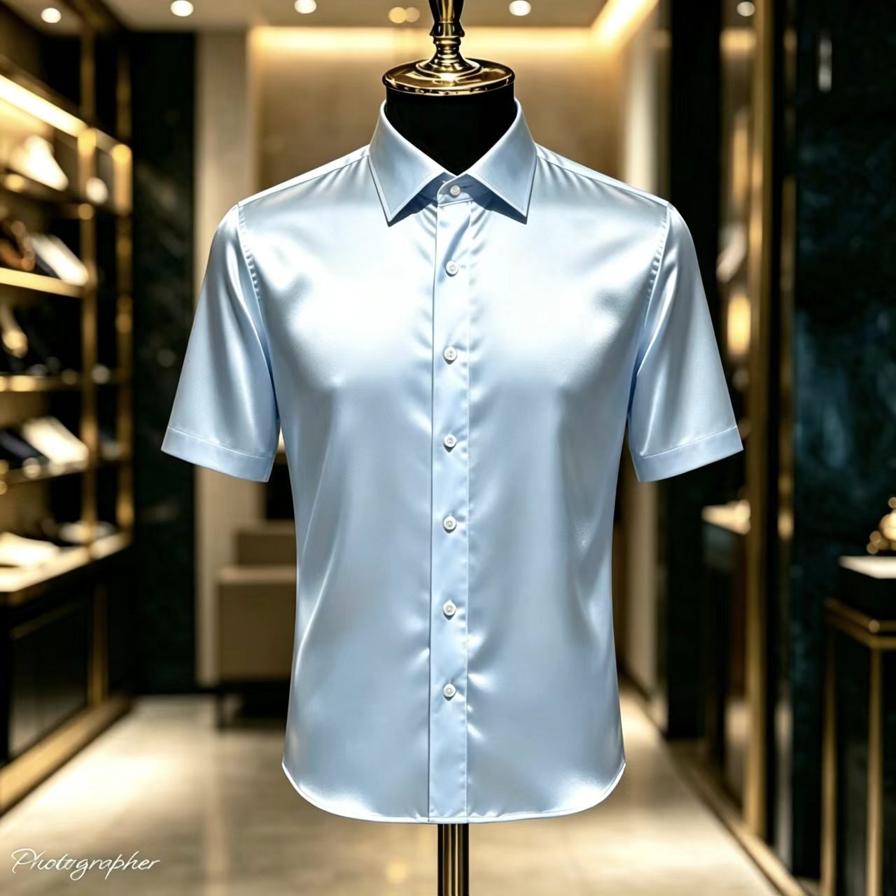 Men's Solid Color Satin Short- - Mens Satin Silk Dress Shirt review and price