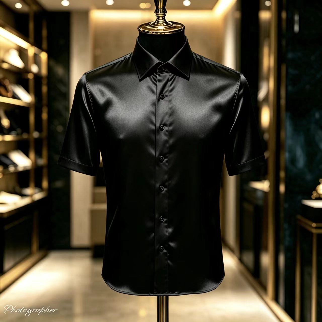 Men's Solid Color Satin Short- - Mens Satin Silk Dress Shirt review and price