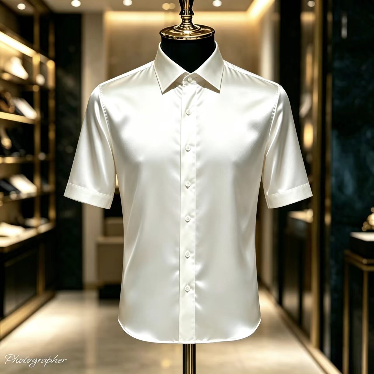 Men's Solid Color Satin Short- - Mens Satin Silk Dress Shirt review and price