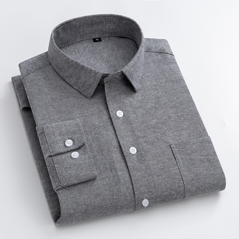 Navy Blue Oxford Shirt Men's L - Oxford Cotton Casual Shirt Business review and price