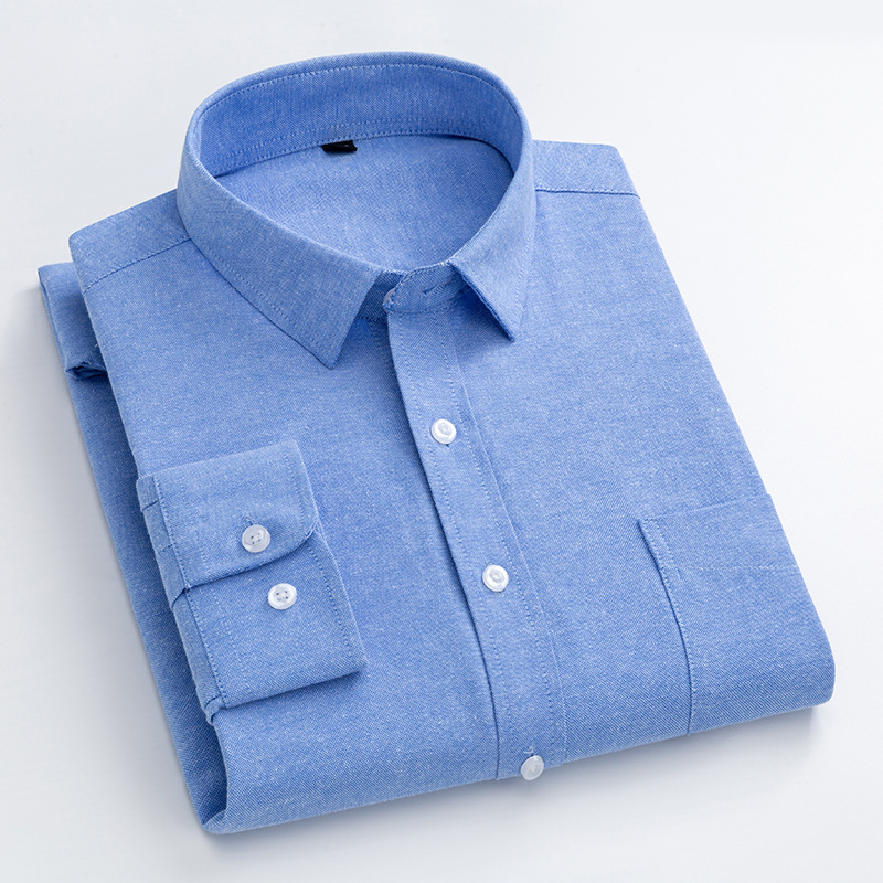 Navy Blue Oxford Shirt Men's L - Oxford Cotton Casual Shirt Business review and price