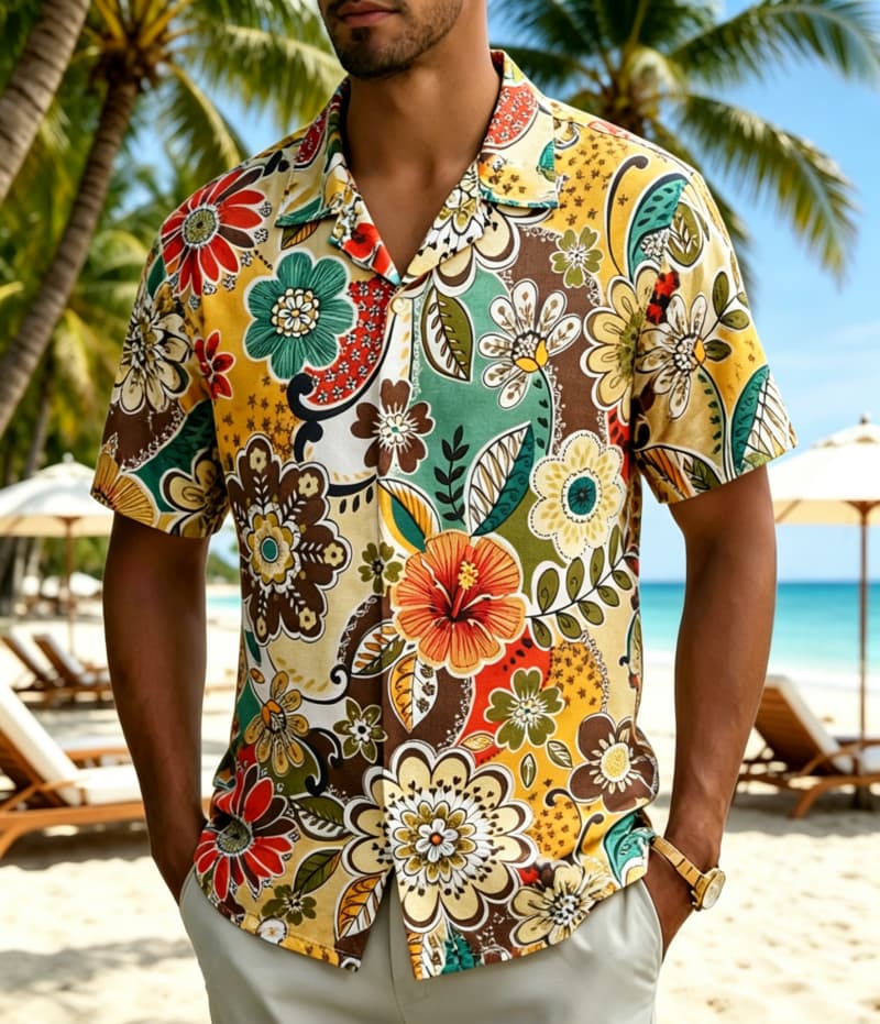 Men's Vintage Boho Tropical Fl - Vintage Hawaiian Floral Shirt review and price