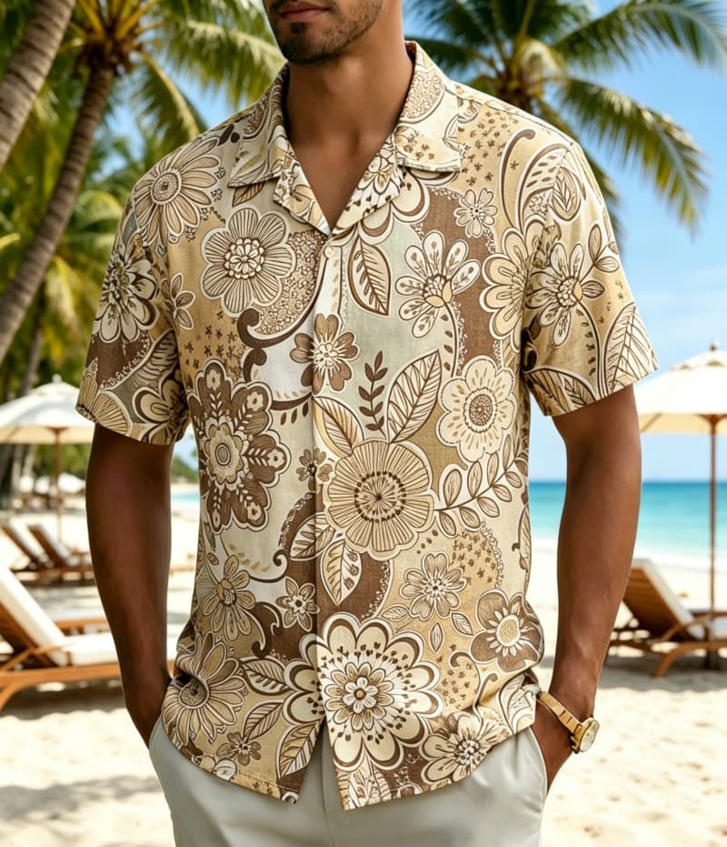 Men's Vintage Boho Tropical Fl - Vintage Hawaiian Floral Shirt review and price