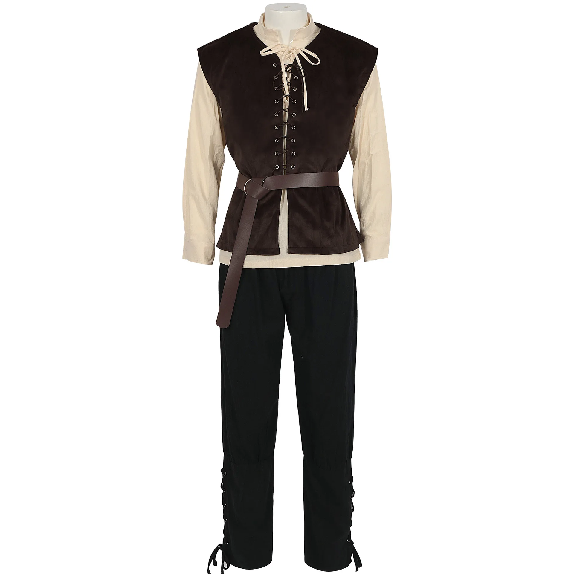 Medieval Shirts Gothic Steampu - Medieval Gothic Lace Up Pirate Shirt review and price