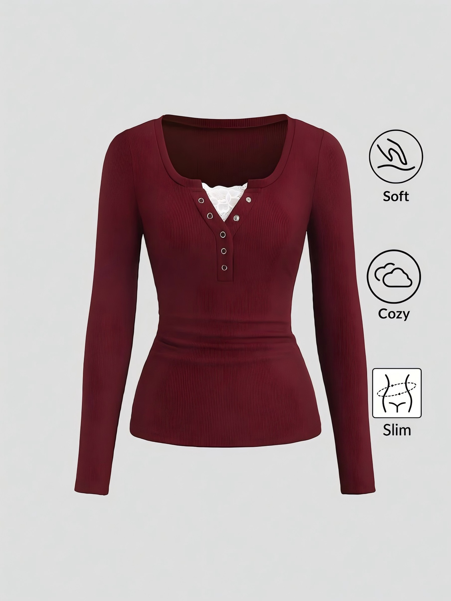 Women American Henley V Neck B - T-Shirts review and price