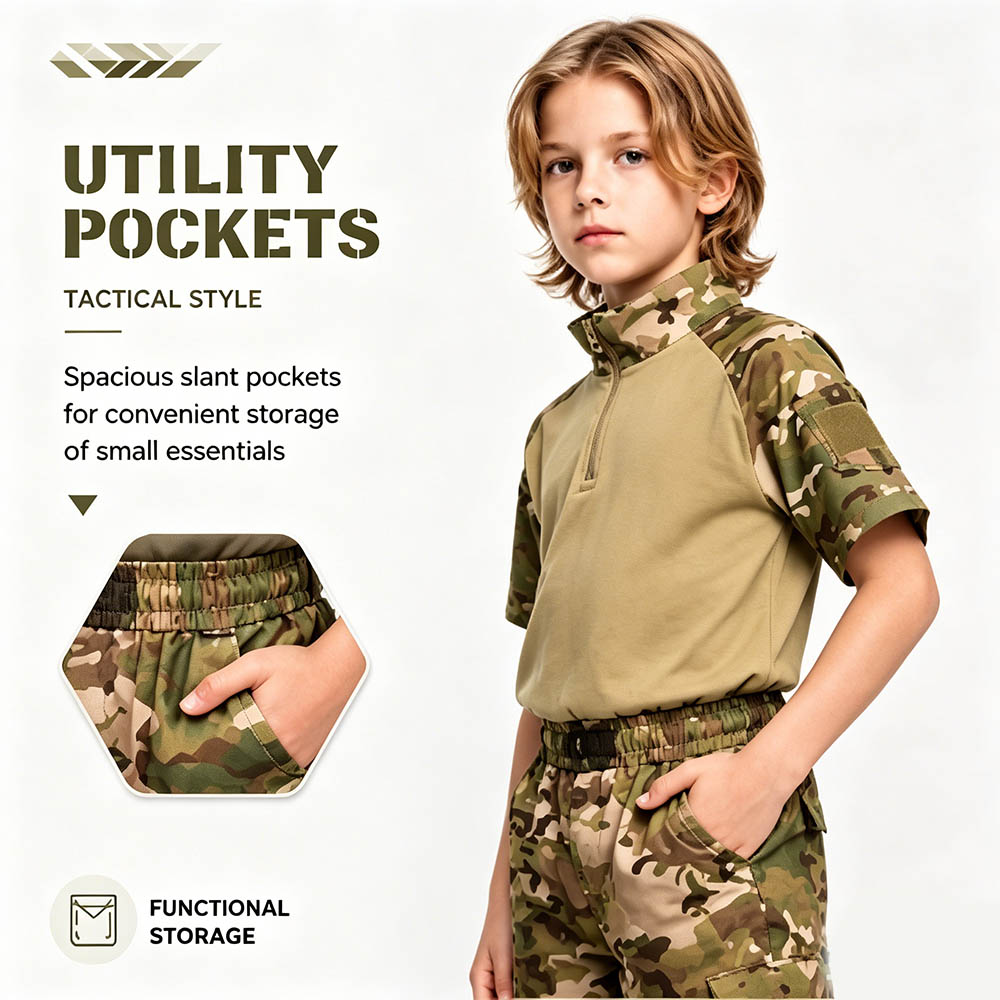 Kids Camouflage Tactical Frog  - Tactical Military Shirt Cargo review and price