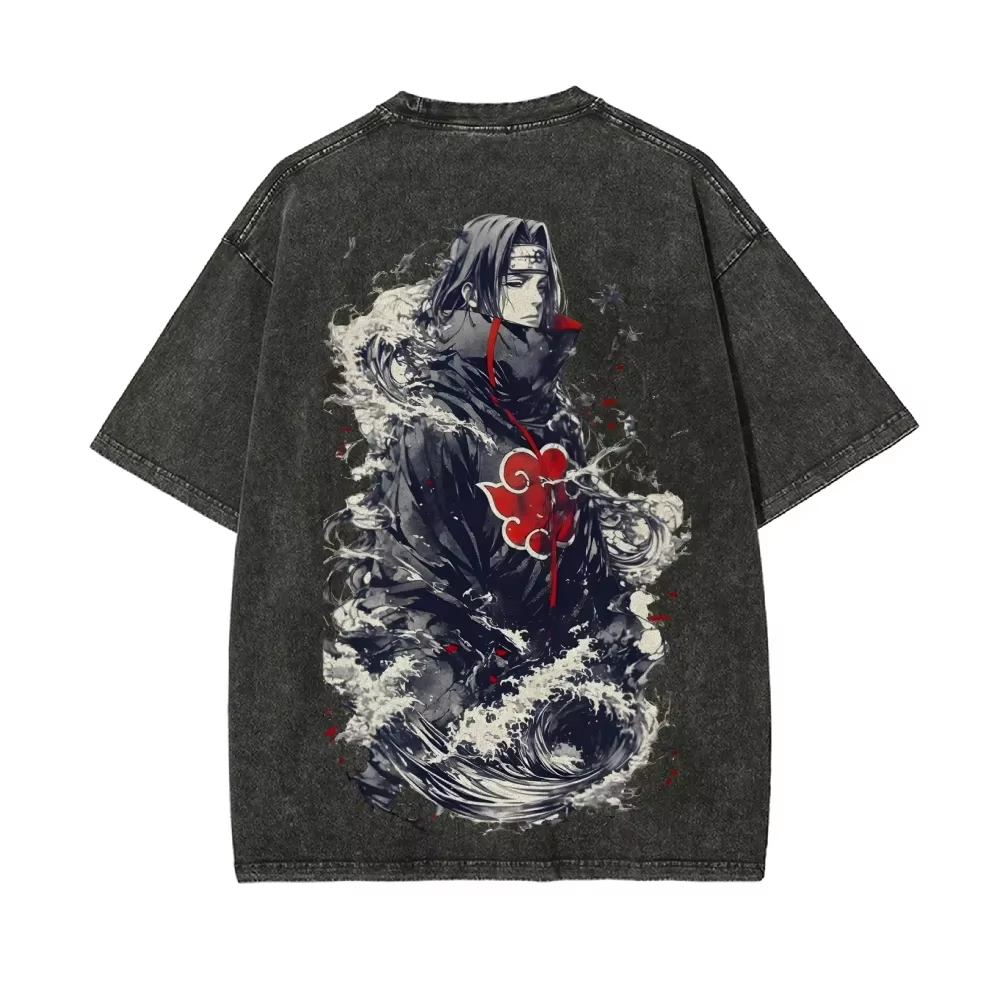NEW Naruto Itachi Uchiha T Shi - Acid Wash Vintage Graphic T Shirt review and price