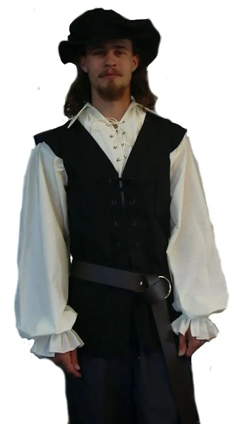 Medieval Shirts Ruffled Gothic - Medieval Gothic Lace Up Pirate Shirt review and price