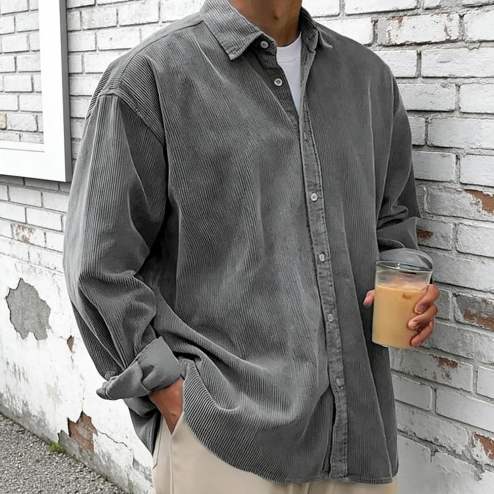 New Men's Corduroy Shirt Relax - Corduroy Button Up Shirt Men review and price