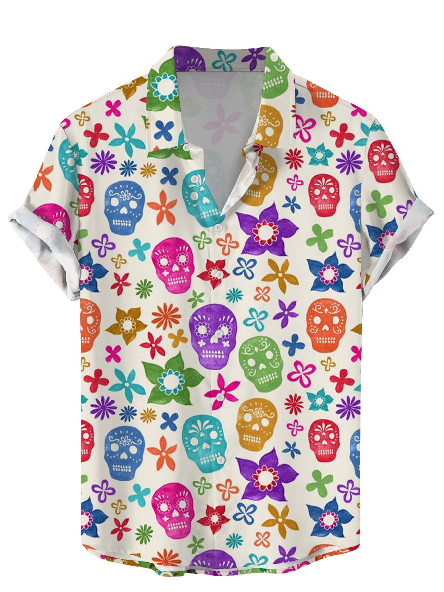 Vintage Skull Floral Men's Shi - Vintage Hawaiian Floral Shirt review and price