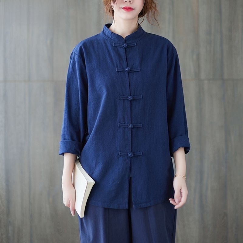 Loose Cotton Linen Shirt Long  - Mens Linen Shirt Long Sleeve review and price