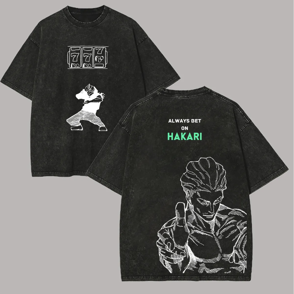 Jujutsu Kaisen Hakari T Shirt  - Acid Wash Vintage Graphic T Shirt review and price