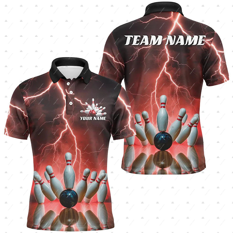 Custom Name Bowling Skull Flam - Short Sleeve Bowling Shirt Retro review and price