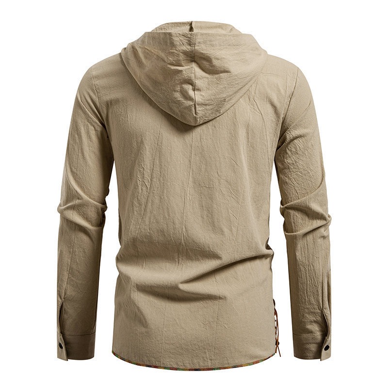 Men's Long Sleeve Hooded T-shi - Medieval Gothic Lace Up Pirate Shirt review and price