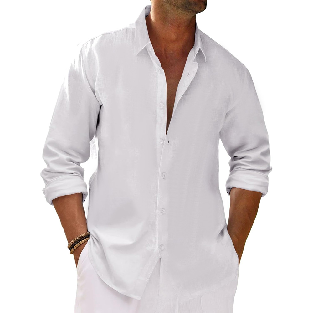 Men's Spring Summer Long Sleev - Mens Linen Shirt Long Sleeve review and price