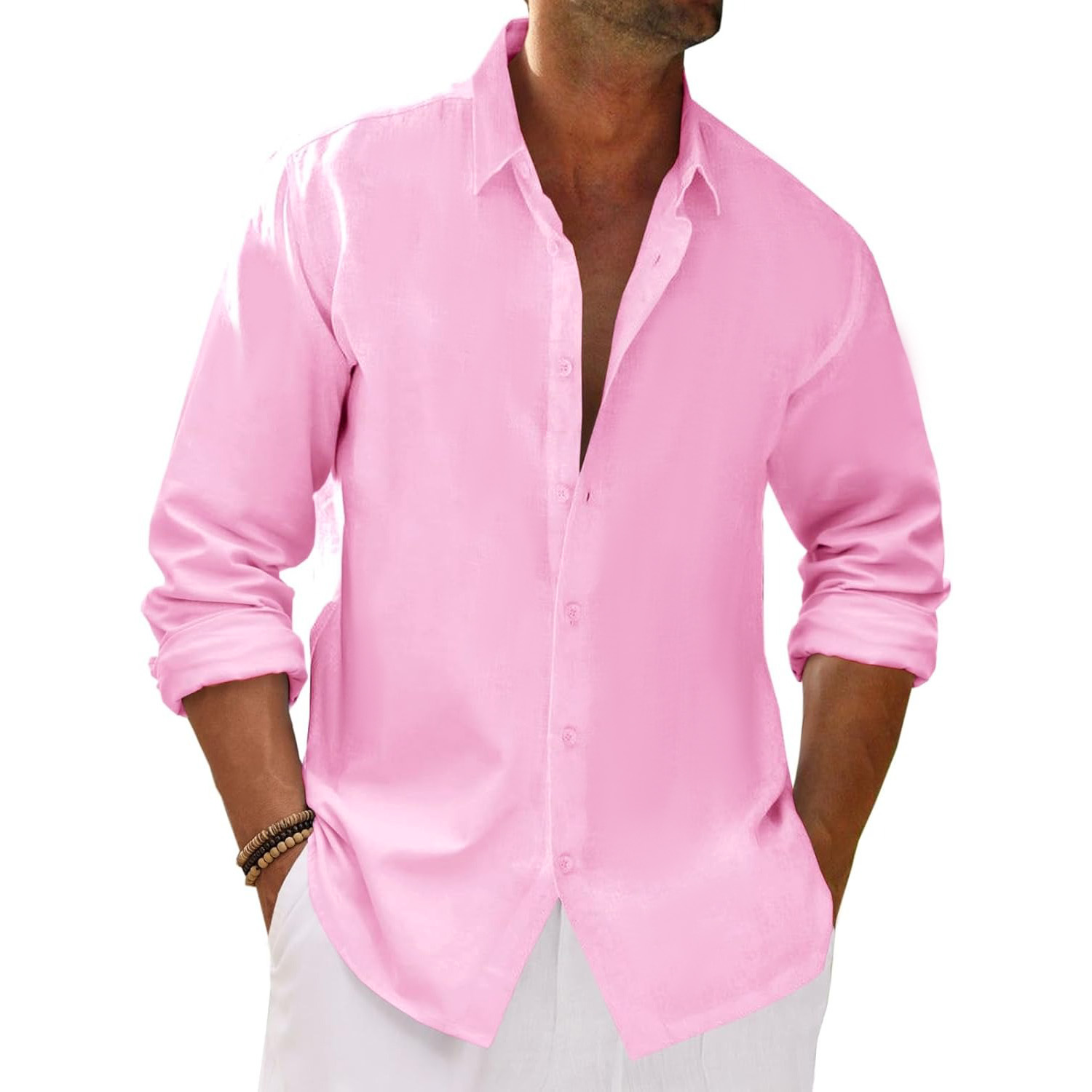 Men's Spring Summer Long Sleev - Mens Linen Shirt Long Sleeve review and price