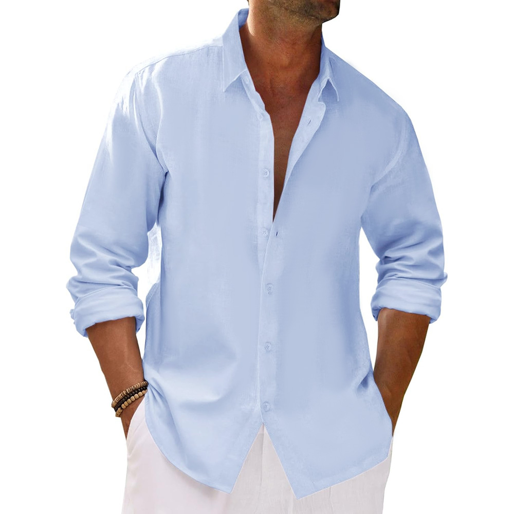 Men's Spring Summer Long Sleev - Mens Linen Shirt Long Sleeve review and price