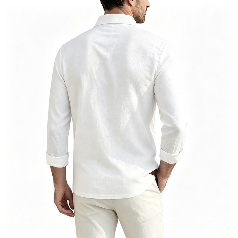 Men Cotton Linen Long Sleeve S - Mens Linen Shirt Long Sleeve review and price