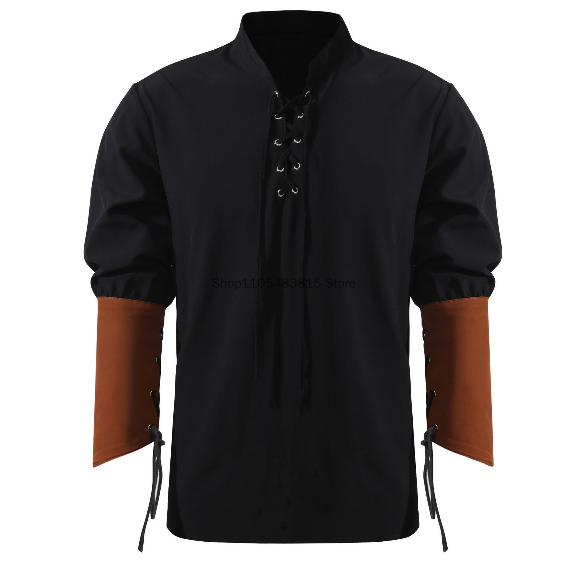 Pirate Shirt for Men - Medieva - Medieval Gothic Lace Up Pirate Shirt review and price