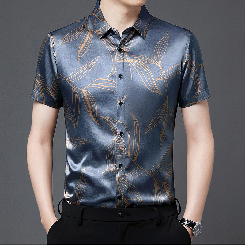 Summer 2022 Men's Silk Clothin - Mens Satin Silk Dress Shirt review and price