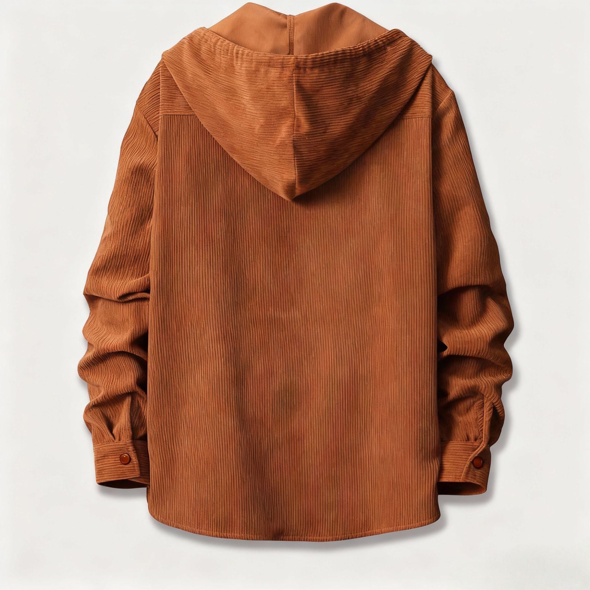 Mens Loose Corduroy Hooded But - Corduroy Button Up Shirt Men review and price