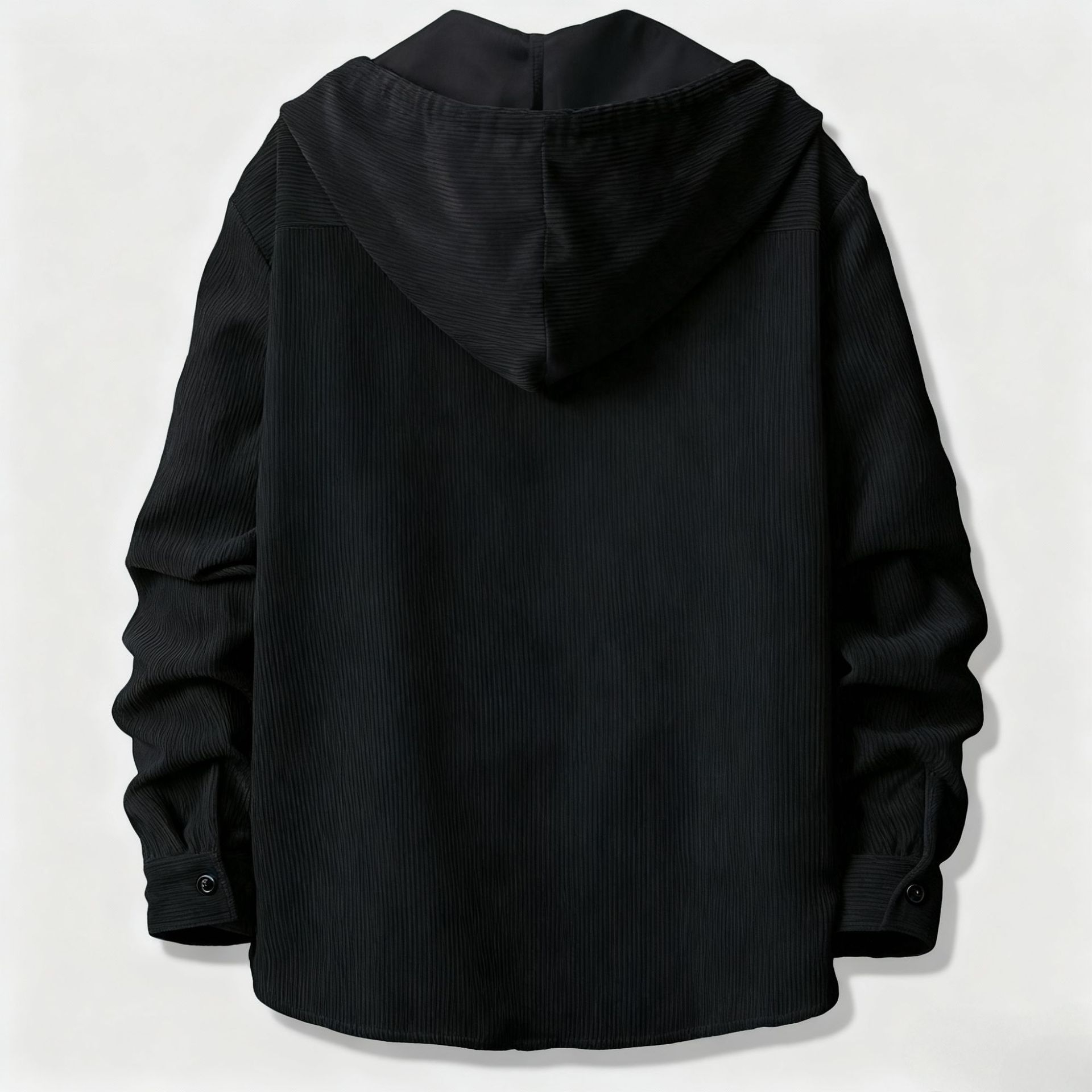 Mens Loose Corduroy Hooded But - Corduroy Button Up Shirt Men review and price
