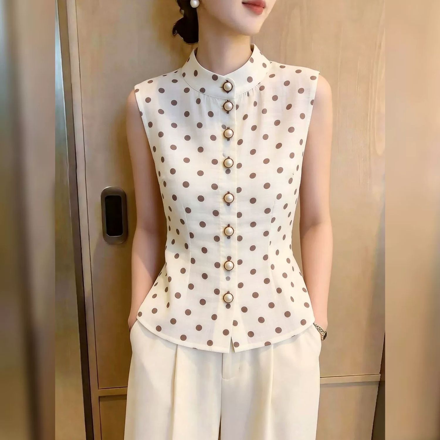 Mandarin Collar Sleeveless Pol - Mandarin Collar Formal Shirt Slim Fit review and price