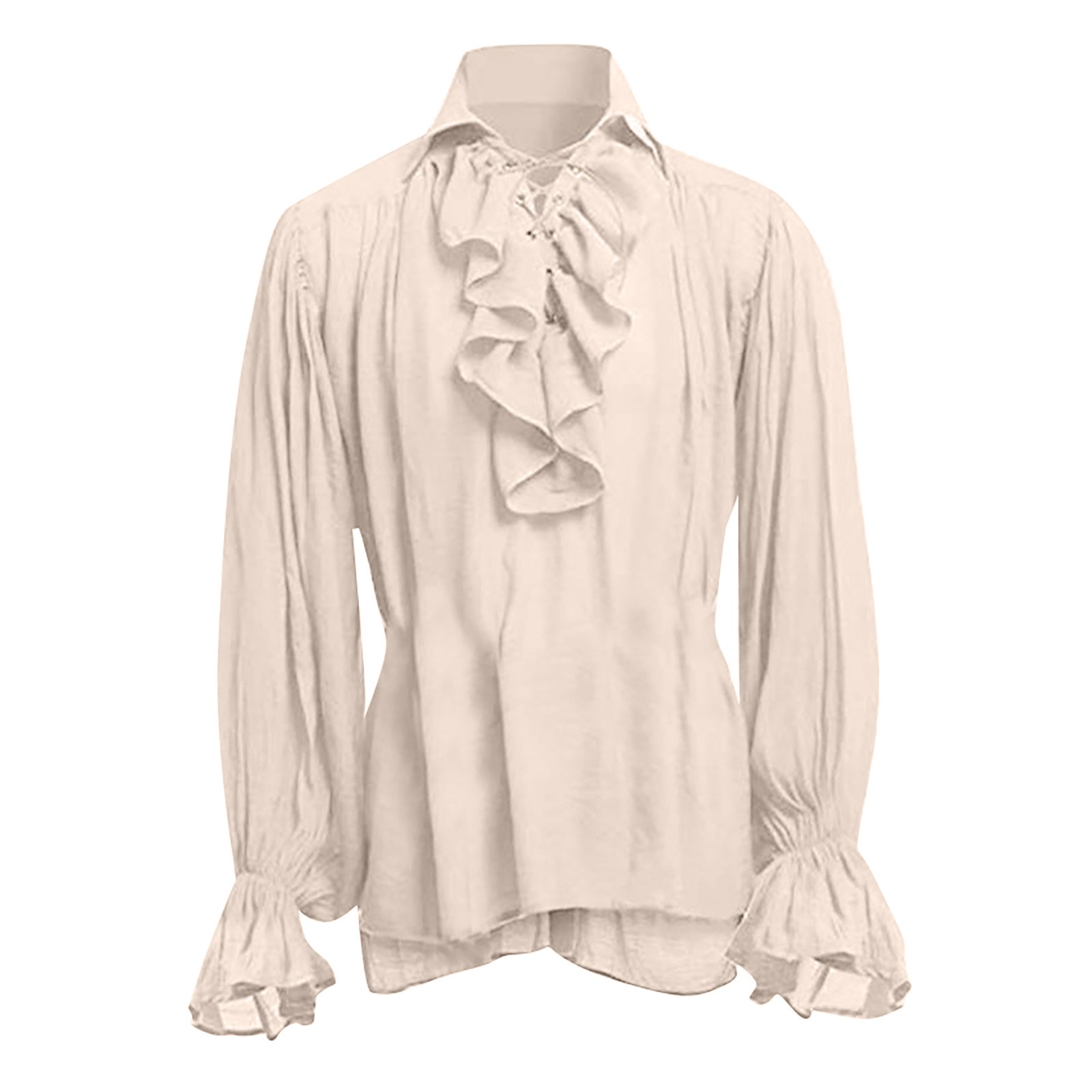 Mens Halloween Lace Up Pirate  - Medieval Gothic Lace Up Pirate Shirt review and price