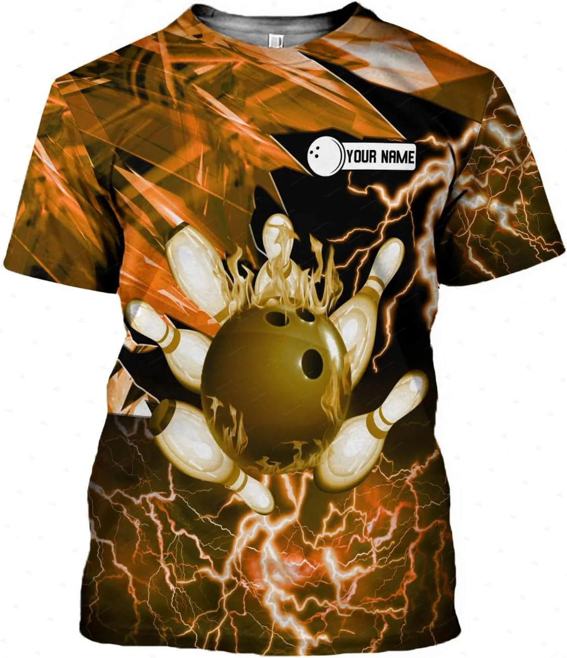 Custom Name Gradient Bowling F - Short Sleeve Bowling Shirt Retro review and price