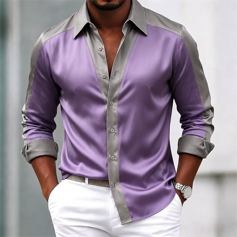 Men's shirt satin shirt dress  - Mens Satin Silk Dress Shirt review and price