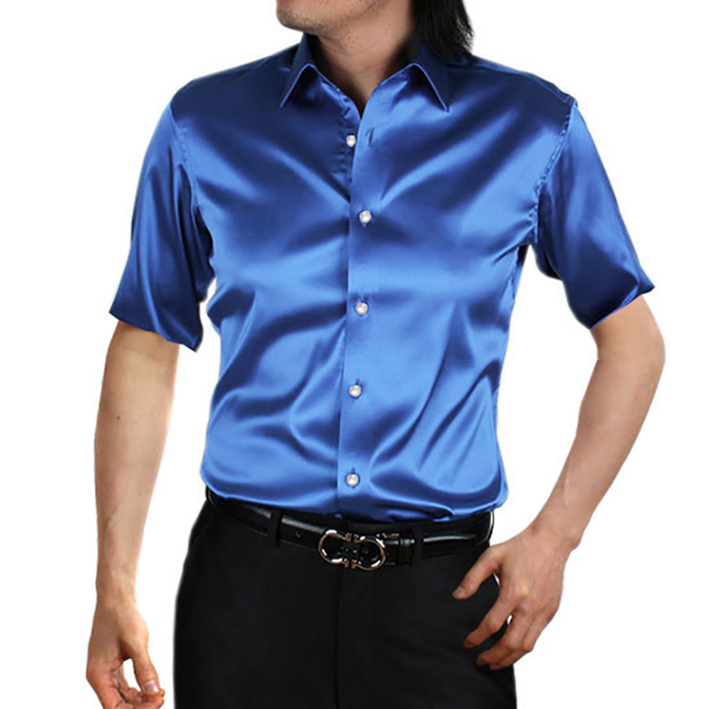 Silk Satin Mens Dress Shirt Sh - Mens Satin Silk Dress Shirt review and price